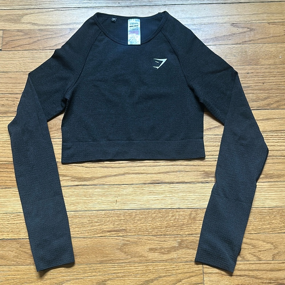 Gym Shark Black Cropped Top M
